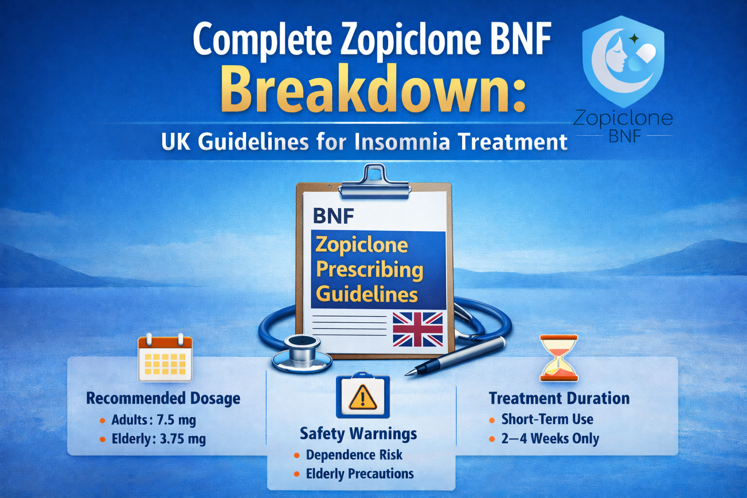 Complete Zopiclone BNF Breakdown: UK Guidelines for Insomnia Treatment